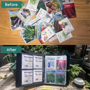 Feuille organisatrice de graines à 4 poches 