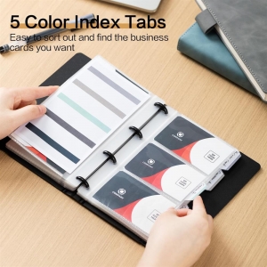 classeur à 3 anneaux pour cartes de visite