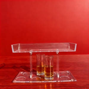 Coffret de fontaine à vin Kiddouch en Lucite Judaica Gift 