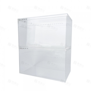 Enclos empilable en acrylique transparent pour reptiles avec ventilation 