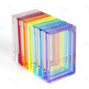 Boîte de présentation magnétique colorée en acrylique PSA pour cartes gradées 