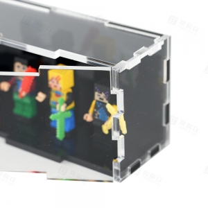 Présentoir LEGO premium en acrylique noir et blanc – Vitrine double couche avec protection UV pour collectionneurs 