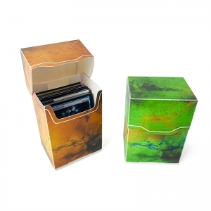 Boîte de rangement colorée pour cartes à collectionner, type boîte à deck en PP imprimée personnalisée 