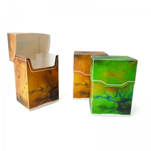 Boîte de rangement colorée pour cartes à collectionner, type boîte à deck en PP imprimée personnalisée 