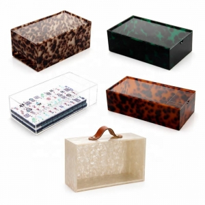 Boîte de rangement en acrylique personnalisée pour Mahjong 
