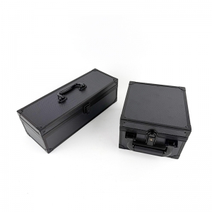 Étui de rangement noir en aluminium pour cartes à collectionner avec toploaders 