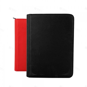 Classeur noir en cuir PU à 9 pochettes pour cartes à collectionner 