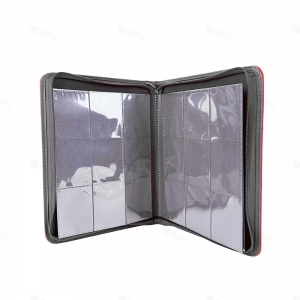 Classeur noir en cuir PU à 9 pochettes pour cartes à collectionner 