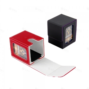 Boîte de jeu de cartes en cuir PU YAGELI 