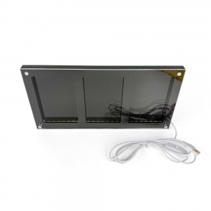 Cadre d'affichage LED en acrylique à 3 emplacements One-Touch pour cartes à collectionner 