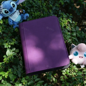 Classeur violet pour cartes à collectionner à 4 pochettes 