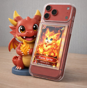 Coque de téléphone personnalisée avec présentoir pour cartes à collectionner 