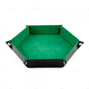 Rangement pour dés hexagonal en cuir PU pour accessoires TCG | YAGELI 