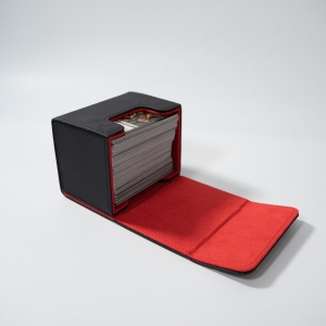 Boîte de rangement pour cartes à jouer en cuir PU, capacité de 100+ cartes, étui de protection pour TCG 