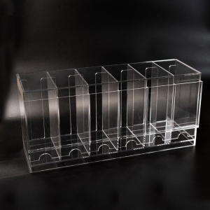 Distributeur de boosters en acrylique transparent à 6 emplacements, support empilable pour paquets de cartes à collectionner 