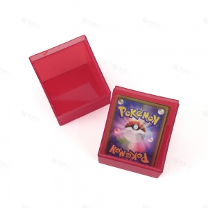 Boîte de deck en plastique rouge pour cartes à collectionner | Usine d'accessoires TCG YAGELI 