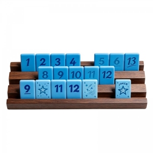 Jeu de tuiles Rummy en acrylique violet 