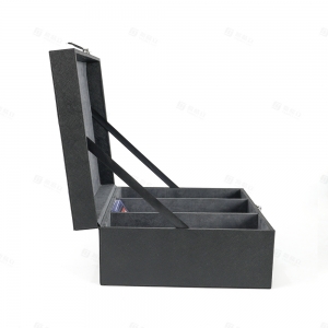 Boîte de rangement rigide noire à 3 emplacements pour cartes | Usine d'accessoires TCG YAGELI 