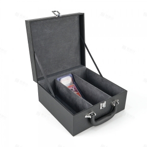 Boîte de rangement rigide noire à 3 emplacements pour cartes | Usine d'accessoires TCG YAGELI 