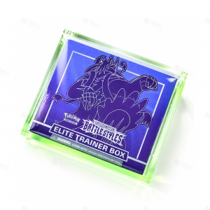 Vitrine ETB en acrylique avec fond coloré | Accessoires TCG YAGELI 