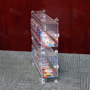 Distributeur d'imprimés à 6 compartiments en acrylique empilable pour le commerce de détail de JCC | YAGELI 