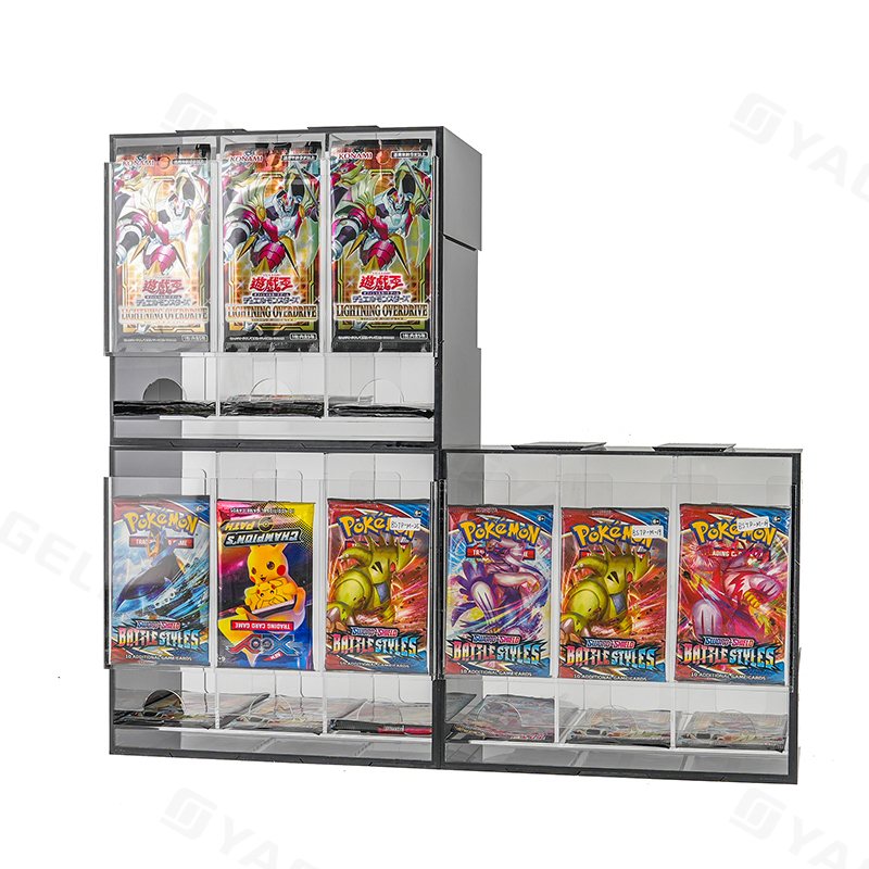 Distributeur de boosters Pokémon YAGELI en acrylique à 3 emplacements