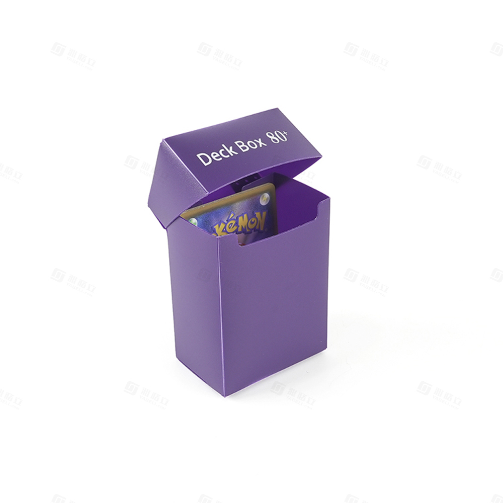 YAGELI Boîte de deck en plastique de couleur violette pour cartes à collectionner